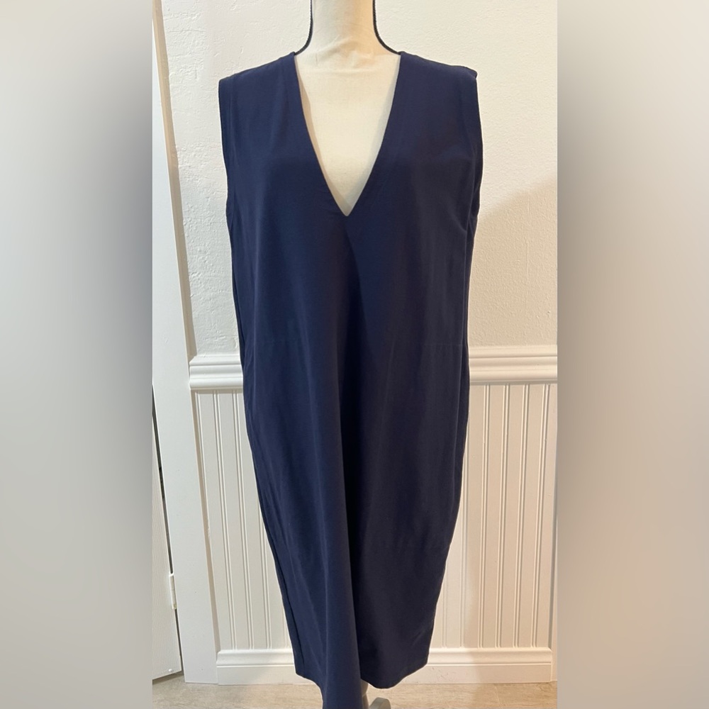 EUC Eileen Fisher Navy Blue Shift Dress Sz S/P